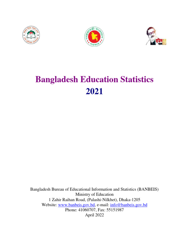 Bangladesh Education Statistics 2021 | PDF | Bangladesh | Schools