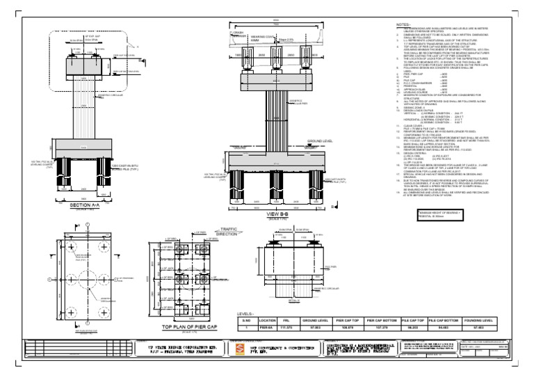 Pier Dimensions for Bridge P8A & P8B | PDF | Deep Foundation | Building ...