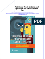 Textbook Ebook Industrial Relations Trade Unions and Labour Legislation 3Rd Edition Sinha PRN All Chapter PDF