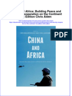 Textbook Ebook China and Africa Building Peace and Security Cooperation On The Continent 1St Edition Chris Alden All Chapter PDF