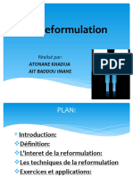 La Reformulation