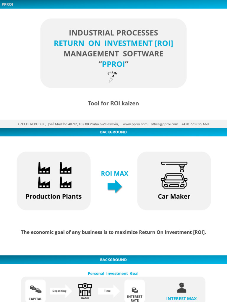 ROI Management Software for Production | PDF | Return On Investment ...