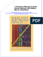 Textbook Ebook Instructors Solutions Manual To Solid State Electronic Devices 6Th Edition Ben G Streetman All Chapter PDF