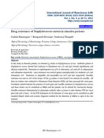 Drug Resistance of Staphylococcus Aureus in Sinusitis Patients