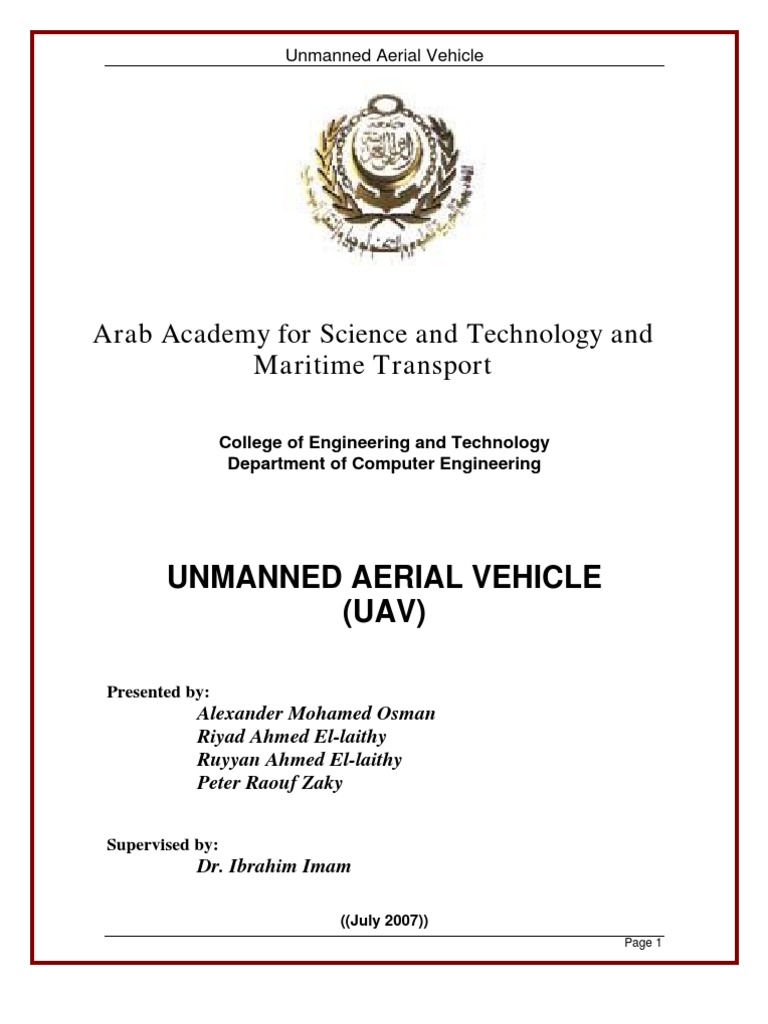 Unmanned Aerial Vehicle PDF Quadcopter Pic Microcontroller
