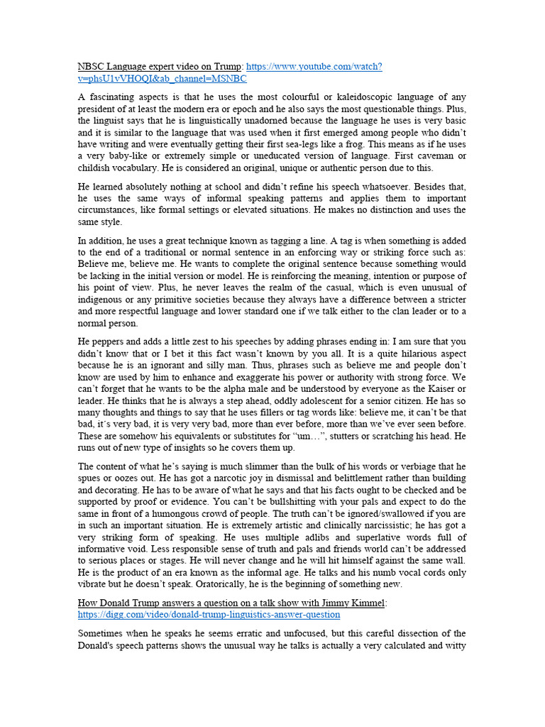 Linguistic Analysis Pdf Linguistics Sentence Linguistics