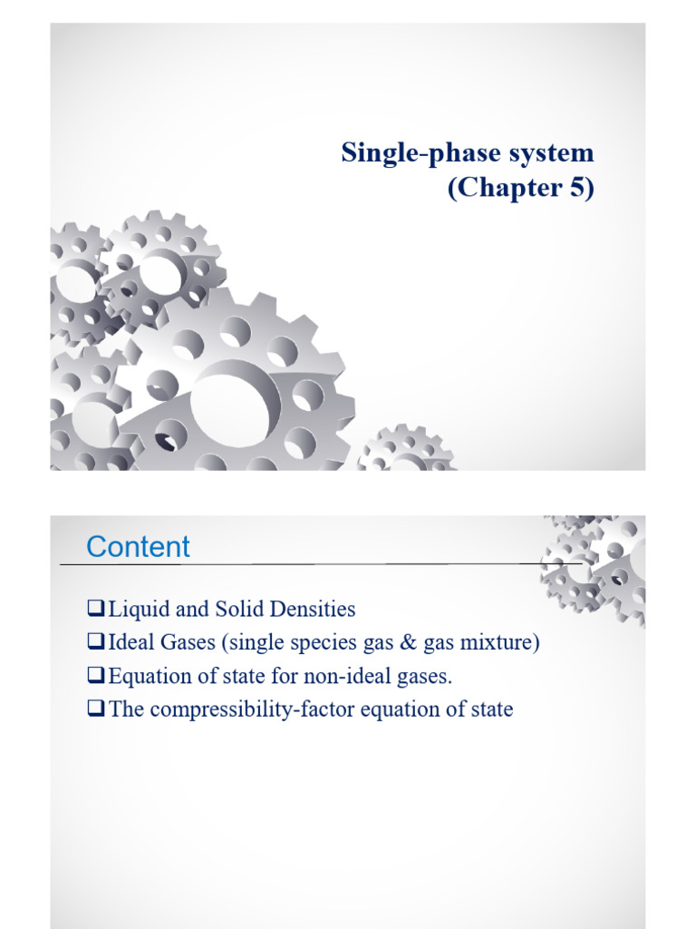 Single-Phase Systems and Gas Properties | PDF | Gases | Statistical ...