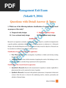 MGMT Exit Exam Yekatit 9, 2016
