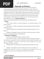Separação de Misturas