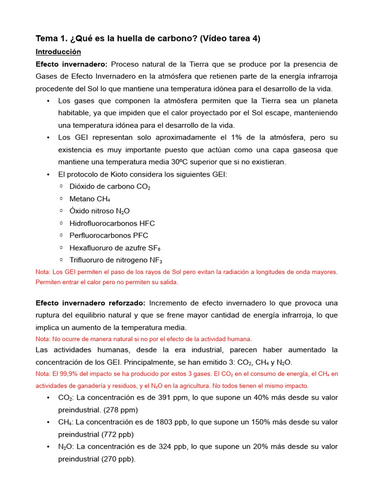 Huella de Carbono y Cambio Climático | PDF | Gases de efecto ...