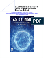 Textbook Ebook Cold Fusion Advances in Condensed Matter Nuclear Science Jean Paul Biberian Editor All Chapter PDF