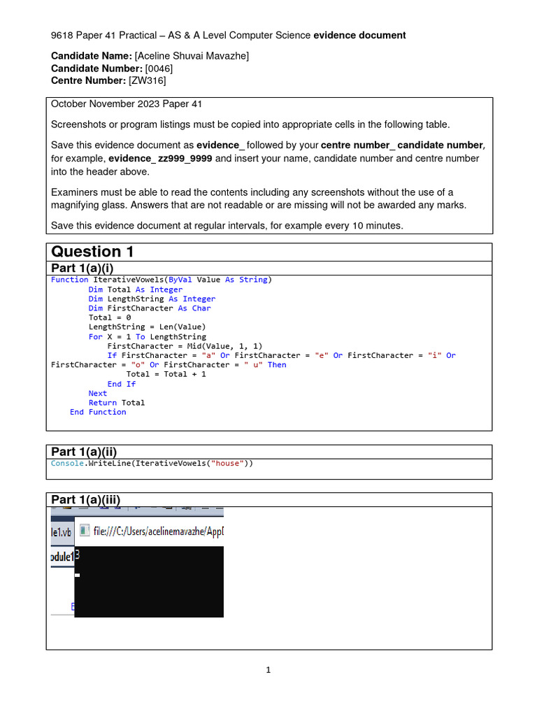 AS & A Level Computer Science Practical Evidence | PDF | Queue ...