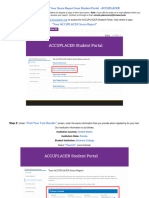 Score Report Student Guide - Accuplacer