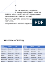 A2 Fleksja Przekrojowa Odmiana Rzeczownikow