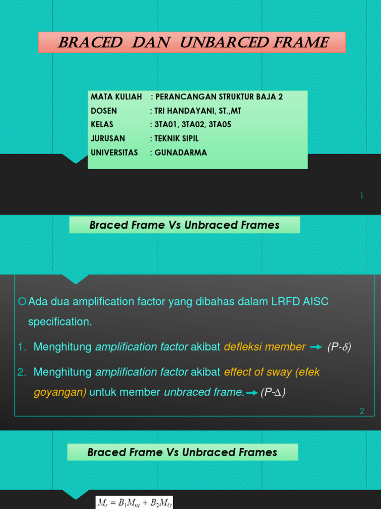 Perbandingan Braced dan Unbraced Frame | PDF
