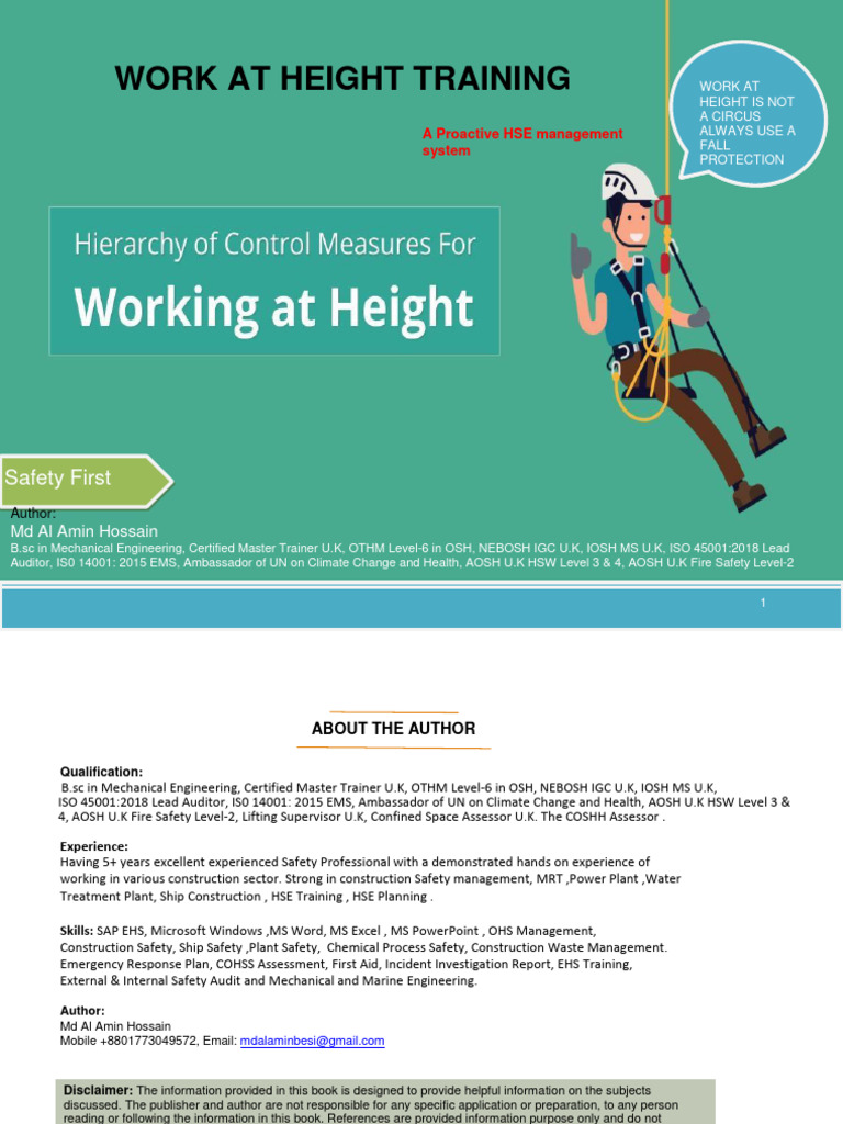 Work at Height Safety Guide | PDF | Personal Protective Equipment ...
