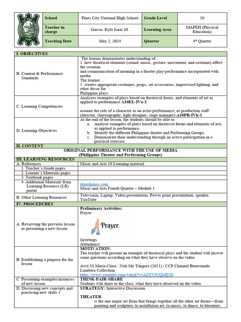 Lp Music And Arts Pdf