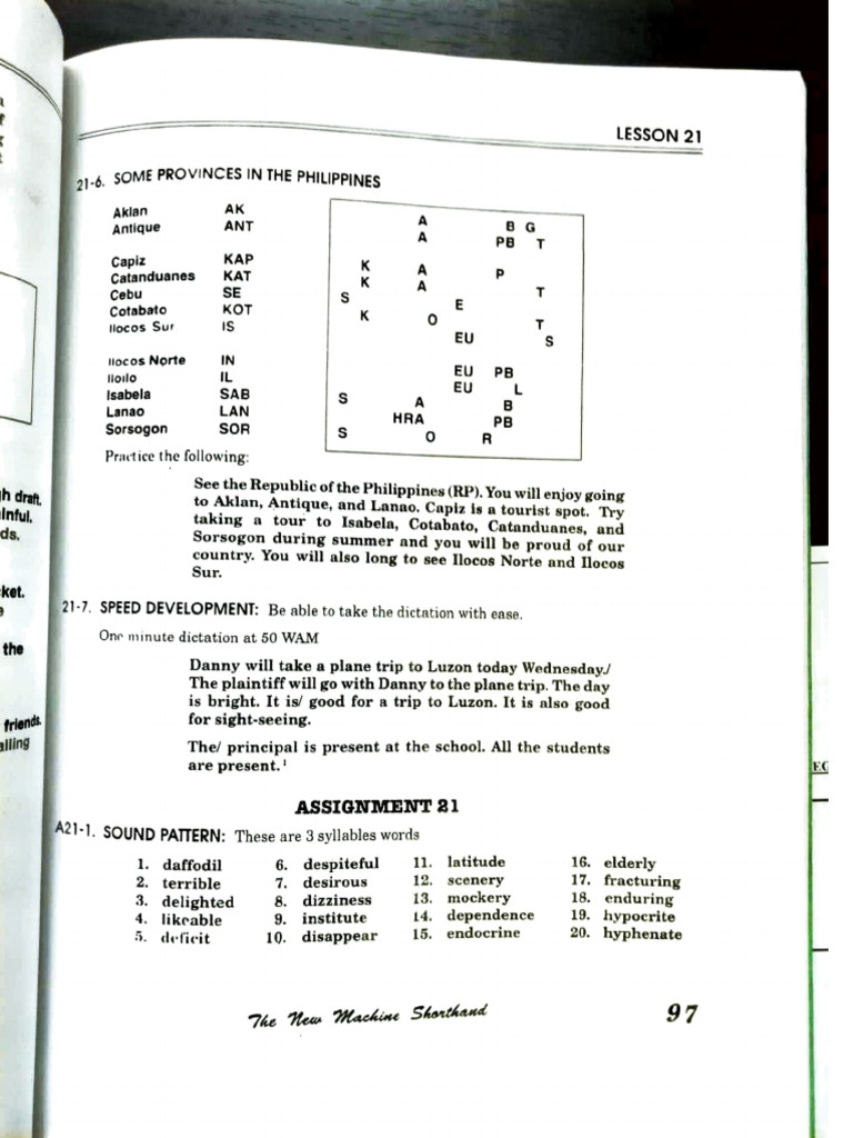 Machine Shorthand Practice Guide | PDF | Linguistics