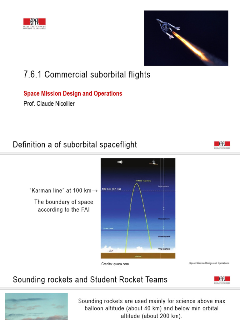 Overview of Commercial Suborbital Flights | PDF | Spaceflight | Outer Space