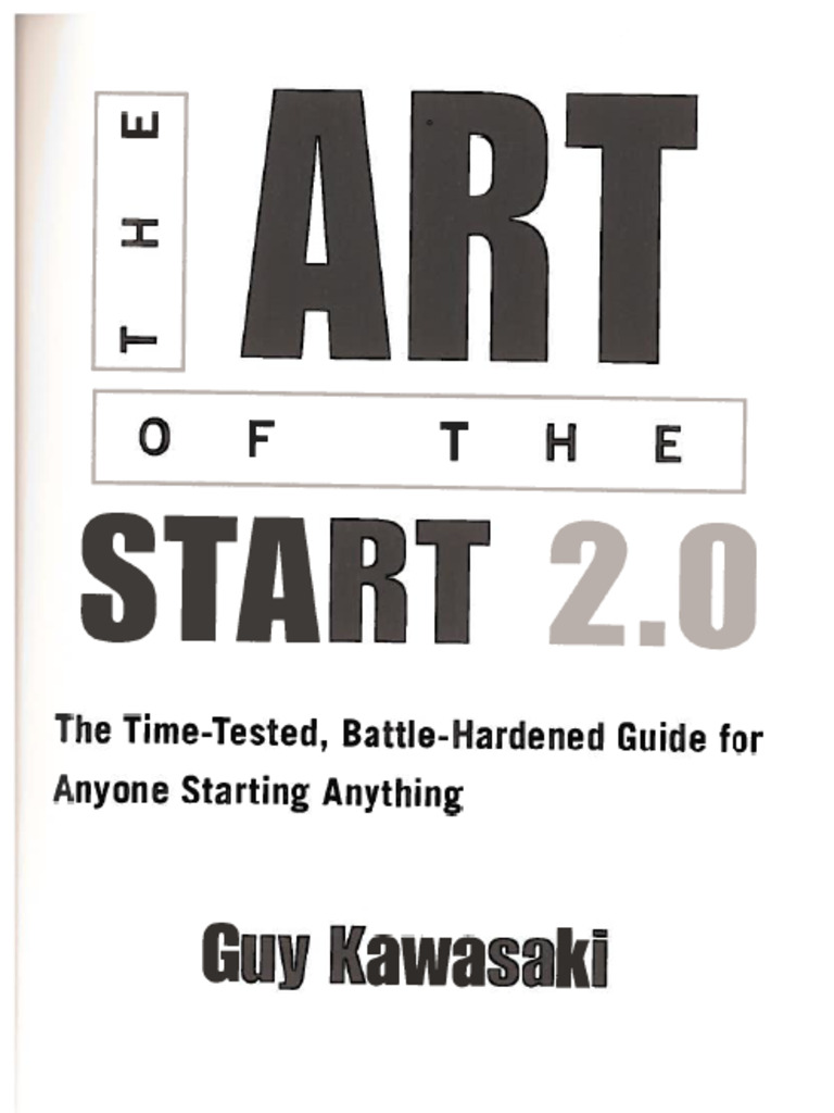 Art of The Start Chapters | PDF
