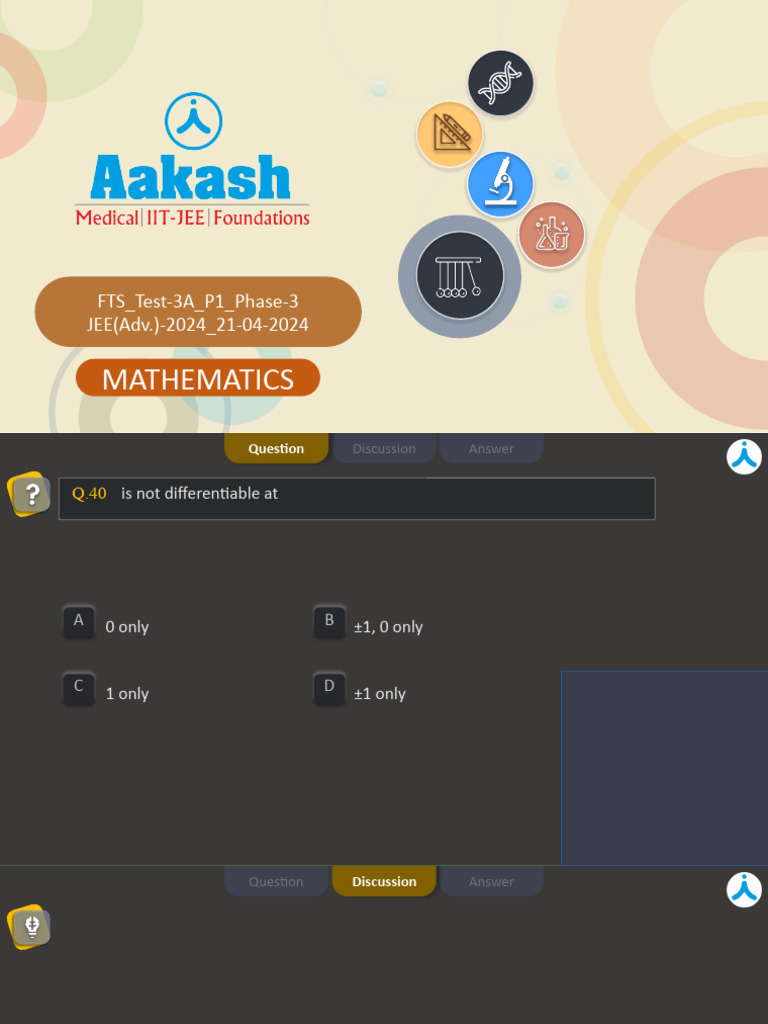 FTS-Phase-3 Test-3 Code-A Paper-1 21.04.2024 (Maths) | PDF ...