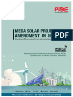 WB 127 Mega Solar Project and Amendment in Nepra Distributed Generation and Net Metering Regulation 2015