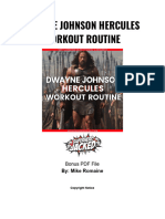 Dwayne Johnson Hercules Workout PDF