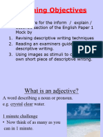 Mocks Descriptive Writing