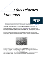 Teoria Das Relações Humanas - Wikipédia, A Enciclopédia Livre