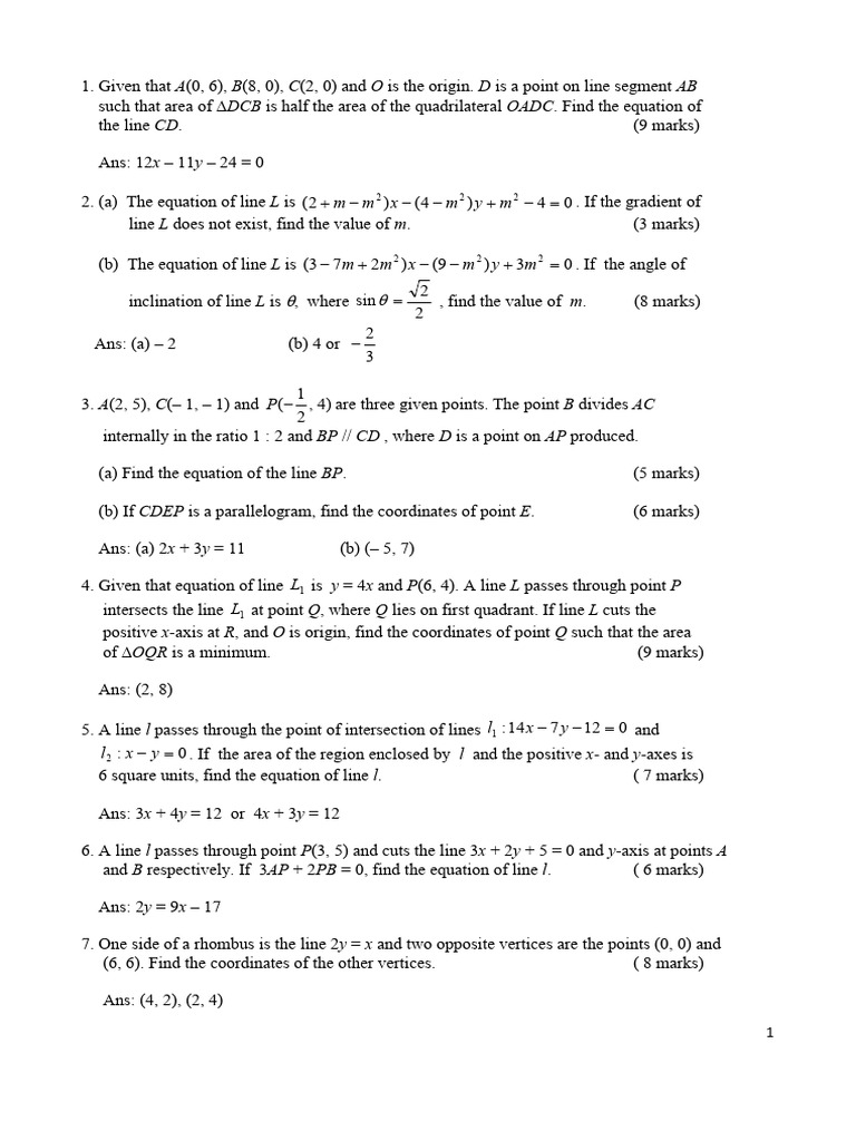 Geometry Problem Set | PDF | Triangle | Area