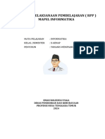 Rencana Pelaksanaan Pembelajaran (RPP) Mapel Informatika