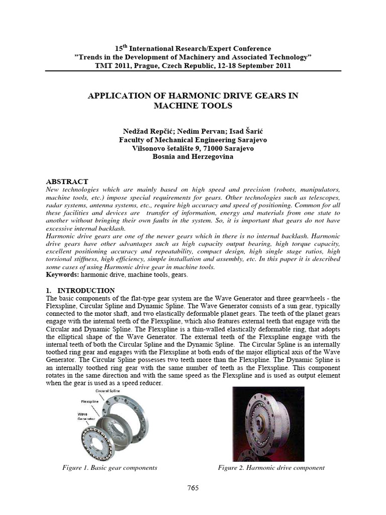 Application of Harmonic Drive Gears in M | PDF | Gear | Mechanical ...