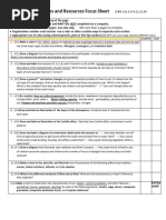 Unit 4 Focus Sheet