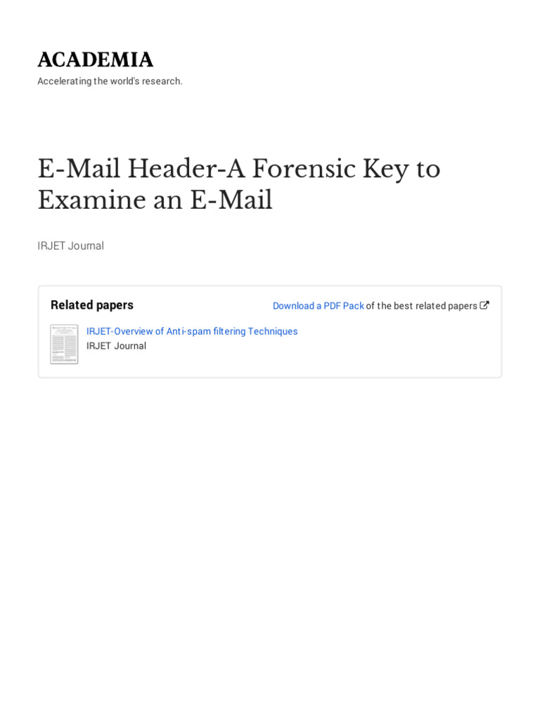 Understanding Email Header Forensics | PDF | Port (Computer Networking ...