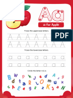 White Tracing Letter A Worksheet