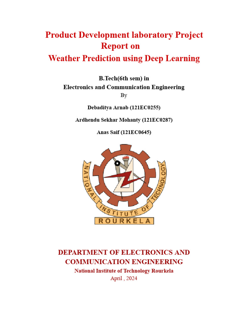 Deep Learning Weather Prediction System | PDF | Web Application ...