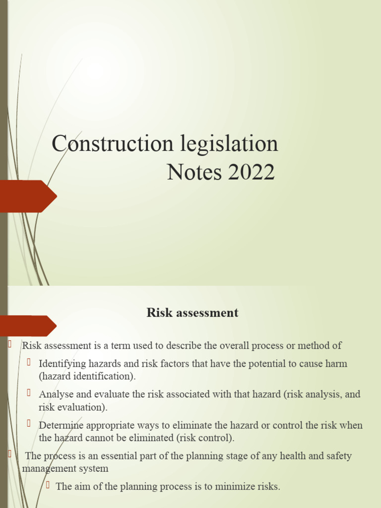 Construction Risk Assessment Guide | PDF | Risk | Risk Assessment