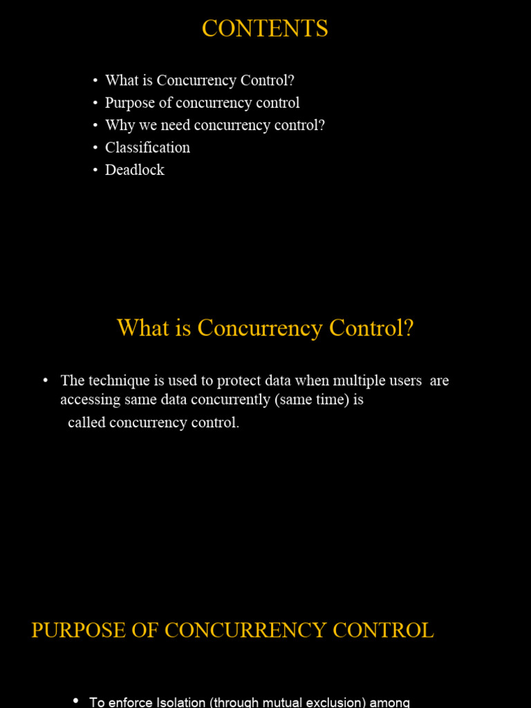What Is Concurrency Control? - Purpose of Concurrency Control - Why We ...