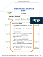 FLYERS Reading & Writing Part 1-2 Worksheet