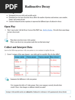 Activity Sheet - Radioactive Decay