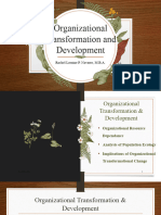 Organizational Transformation and Development