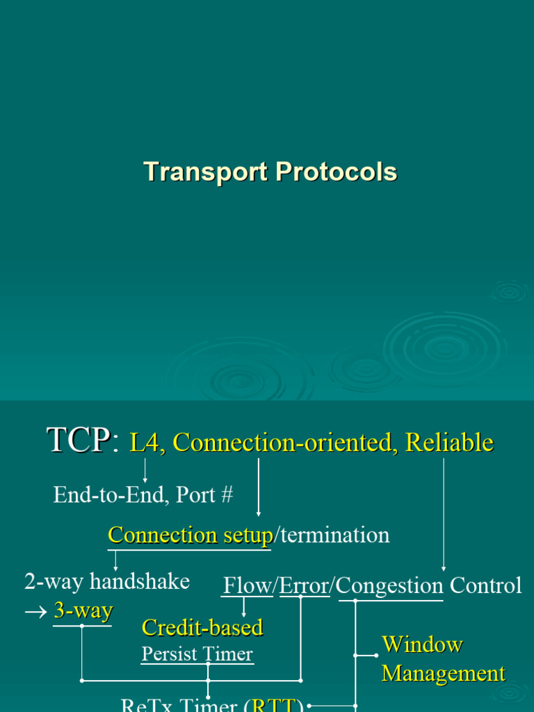 Overview of Transport Protocols | PDF | Transmission Control Protocol ...