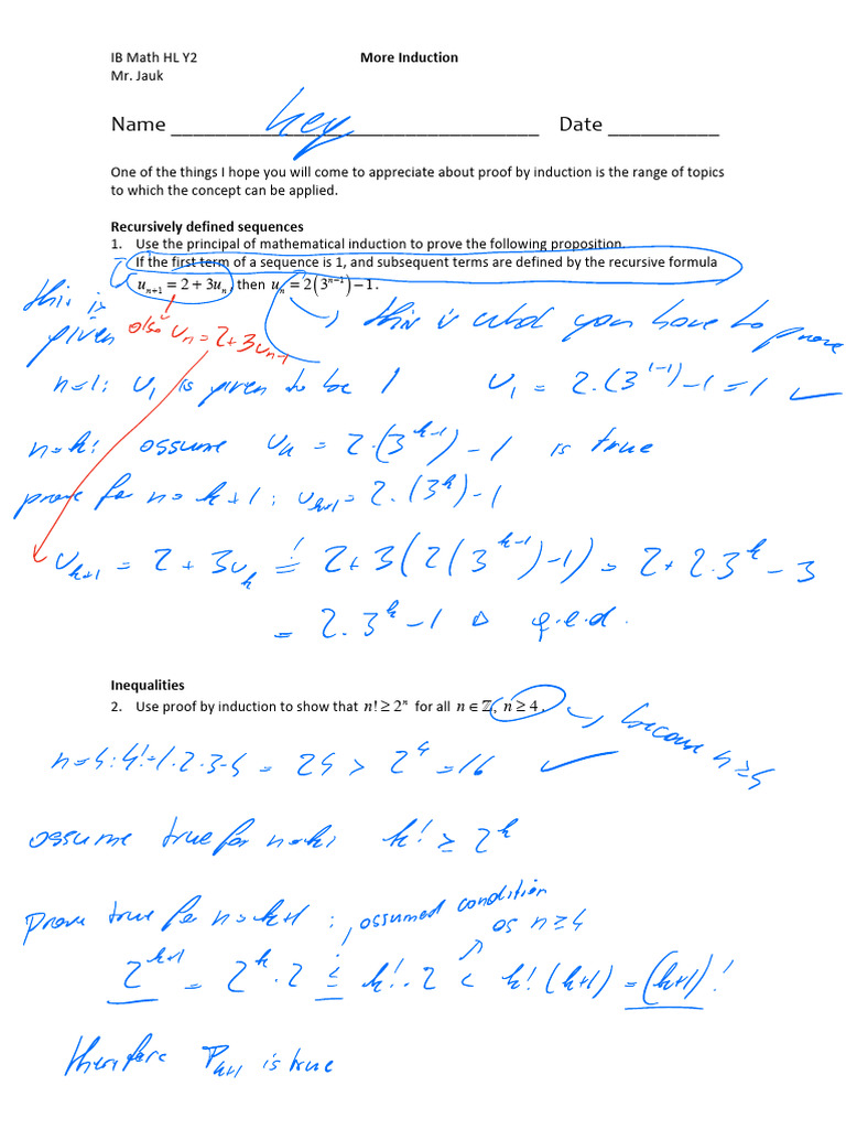 60b2ce00 Lesson+54+More+Induction+Key | PDF | Mathematics ...