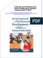 Textbook Ebook Social Emotional and Psychosocial Development of Gifted and Talented Individuals Anne N Rinn All Chapter PDF