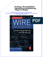 Textbook Ebook Wire Technology Second Edition Process Engineering and Metallurgy Roger N Wright All Chapter PDF