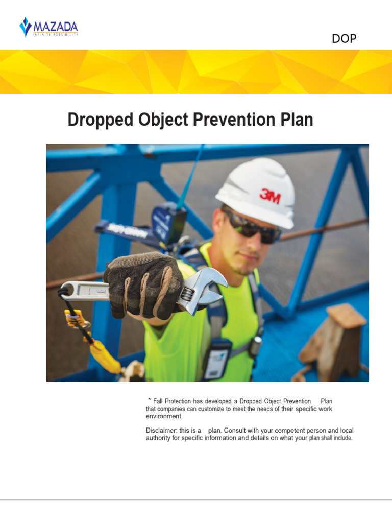 Dropped Object Prevention Plan | PDF | Tools | Employment