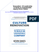 Textbook Ebook Culture Renovation 18 Leadership Actions To Build An Unshakeable Company Kevin Oakes All Chapter PDF