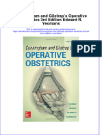 Textbook Ebook Cunningham and Gilstraps Operative Obstetrics 3Rd Edition Edward R Yeomans All Chapter PDF