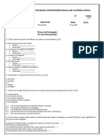 Prova Português - 3º Bimestre 801 PDF