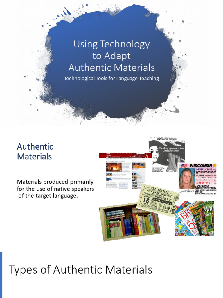 Adapting Authentic Materials for ESL | PDF | Language Education | Learning